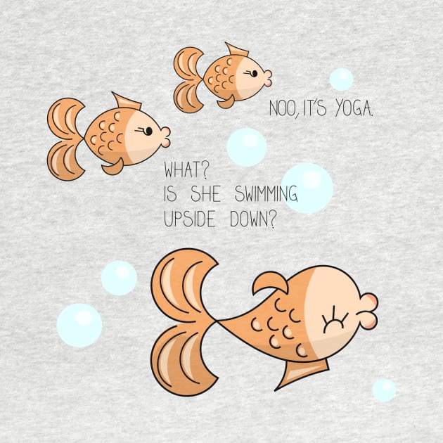 Fish doing yoga comic draw by SooperYela